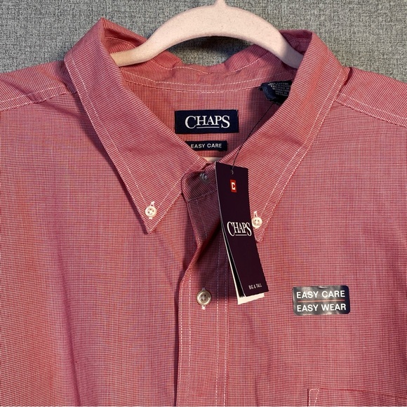 NEW Lot of 3 Chaps 4XB Men’s Short Sleeve Button Down Casual Shirt Easy Wear - Picture 3 of 16